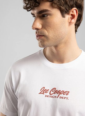 Lee Cooper Beyaz Erkek Regular Fit T-Shirt 262 LCM 242056 GRECO BEYAZ