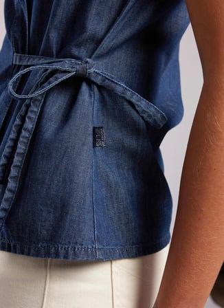 Lee Cooper Koyu Mavi Kadın Bluz 262 LCF 142001 REECE DENIM