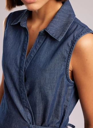 Lee Cooper Koyu Mavi Kadın Bluz 262 LCF 142001 REECE DENIM