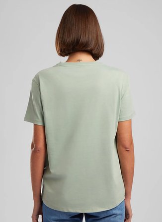 Lee Cooper O Yaka Baskılı Çağla Kadın T-Shirt 262 LCF 242009 LONDONLOGO ÇAĞLA YEŞ