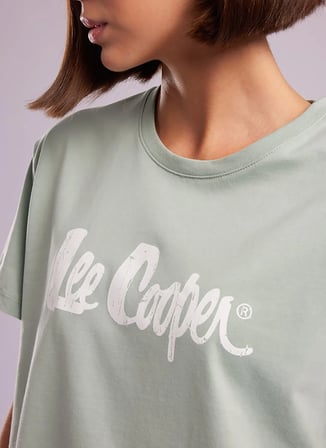 Lee Cooper O Yaka Baskılı Çağla Kadın T-Shirt 262 LCF 242009 LONDONLOGO ÇAĞLA YEŞ