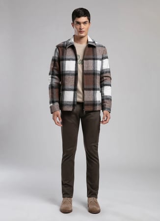 Lee Cooper Regular Fit Kahve Erkek Ceket 261 LCM 231003 PHOENIX KAHVE EKOSE