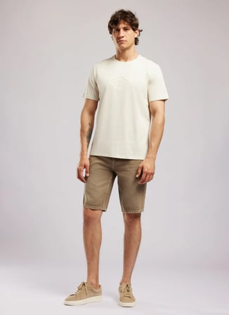 Lee Cooper Haki Erkek Regular Fit Denim Şort 262 LCM 121064 DYLAN ROSADA KHAKI