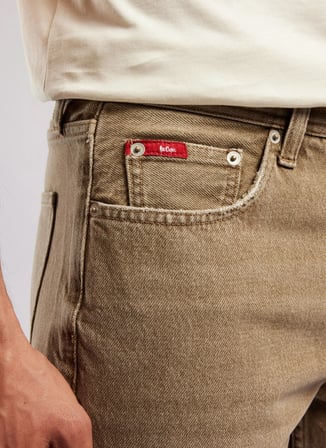 Lee Cooper Haki Erkek Regular Fit Denim Şort 262 LCM 121064 DYLAN ROSADA KHAKI
