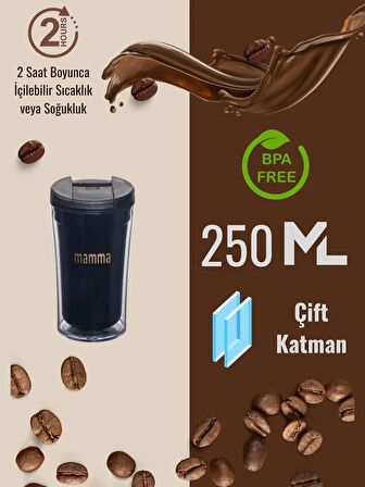 Mamma Maggie 2 Saat Sıcak Tutabilen Çift Katman Mug Bardak 250 ML.