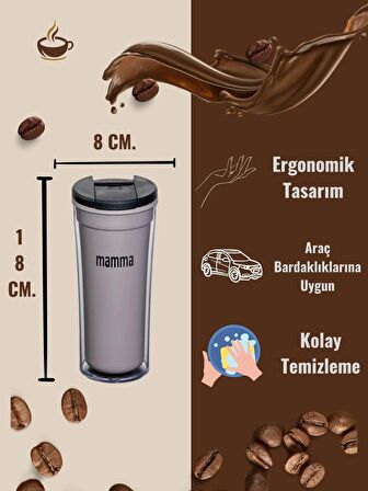 Mamma Maggie 2 Saat Sıcak Tutabilen Çift Katman Mug Bardak 350 ML.