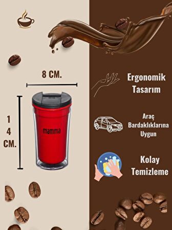 Mamma Maggie 2 Saat Sıcak Tutabilen Çift Katman Mug Bardak 250 ML.