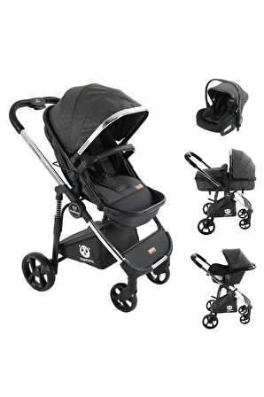 Mamma Chrome 6 in 1 Yeni Nesil Krom Kaplamalı Amortisörlü Özel Tasarım Travel Sistem Bebek Arabası