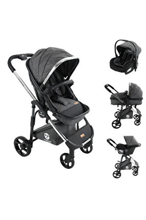 Mamma Chrome 6 in 1 Yeni Nesil Krom Kaplamalı Amortisörlü Özel Tasarım Travel Sistem Bebek Arabası