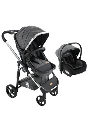 Mamma Chrome 6 in 1 Yeni Nesil Krom Kaplamalı Amortisörlü Özel Tasarım Travel Sistem Bebek Arabası