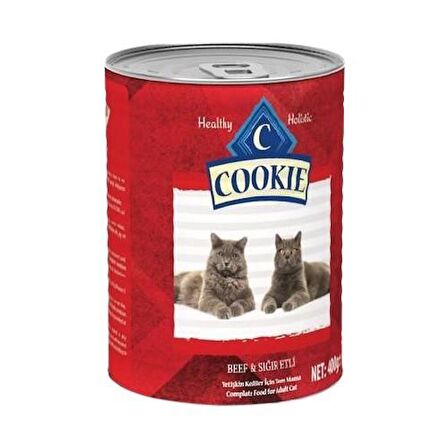 Cookie Sığır Etli Pate Yetişkin Kedi Konservesi 400 Gr