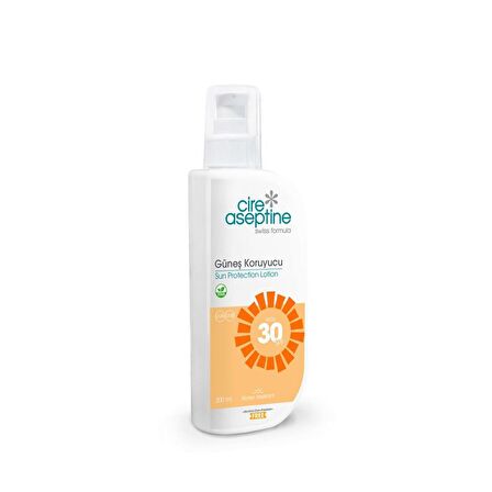 Cire Aseptine Güneş Koruyucu Spf30 30 Faktör Tüm Cilt Tipleri İçin Renksiz Güneş Koruyucu Krem 200 ml