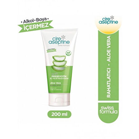 CİRE ASEPTİNE SOFT PREBİYOTİK ALOE VERA EL,YÜZ&VÜCÜT KREMİ 200 ML