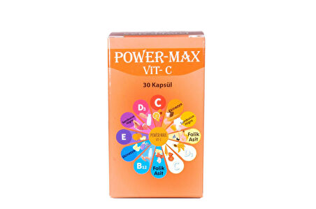 Power-Max Multi Vitamin Takviye Edici Gıda 30 kapsül 