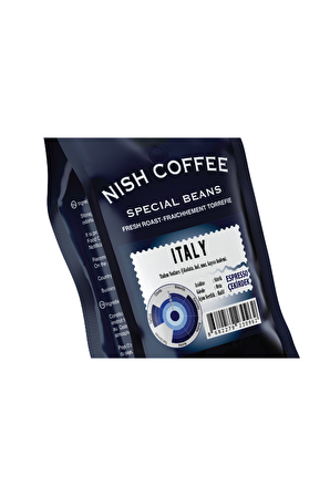 Nish Kahve Espresso Italy Orta Sert-Sert İçim Kenya Çekirdek Kahve 250 gr