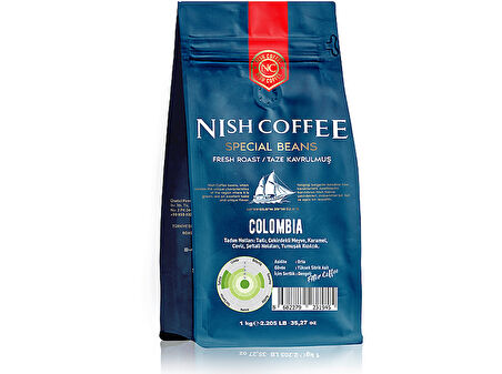 NISH Çekirdek Kahve Colombia 1 Kg