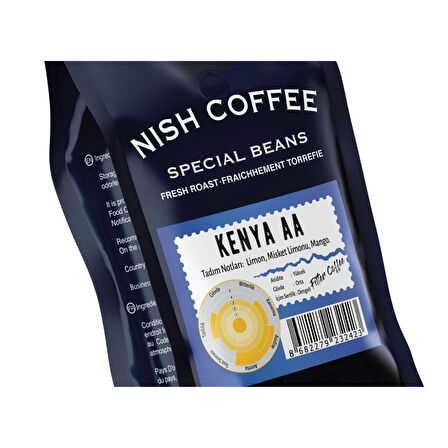 Nish Kahve Kenya Orta Sert-Sert İçim Nyeri Filtre Kahve 250 gr