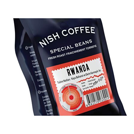 Nish Kahve Filtre Kahve Nish Rwanda Sert İçim Rwanda Filtre Kahve 250 gr