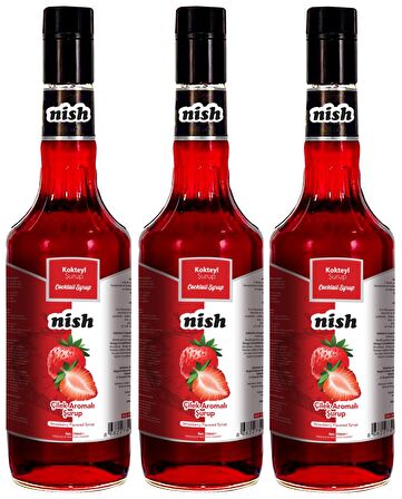 Nish Çilek Aromalı Şurup 3 x 700 ml