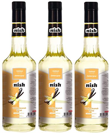 Nish Vanilya Aromalı Şurup 3 x 700 ml