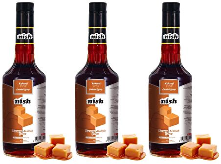 Nish Karamel Aromalı Şurup 3 x 700 ml