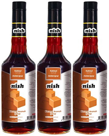 Nish Karamel Aromalı Şurup 3 x 700 ml