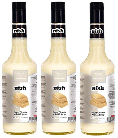 Nish Beyaz Çikolata Aromalı Şurup 3 x 700 ml