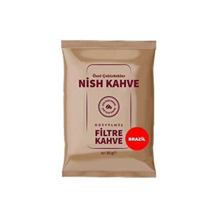 Nish Kahve Brazil Yumuşak İçim Öğütülmüş Colombia Filtre Kahve 4 x 80 gr