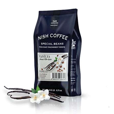 Nish Kahve Vanilla Yumuşak İçim Öğütülmüş Filtre Kahve 250 gr