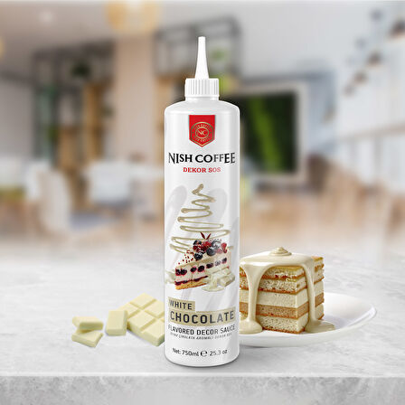 Nish Beyaz Çikolata Aromalı Dekor Sos 750 GR 