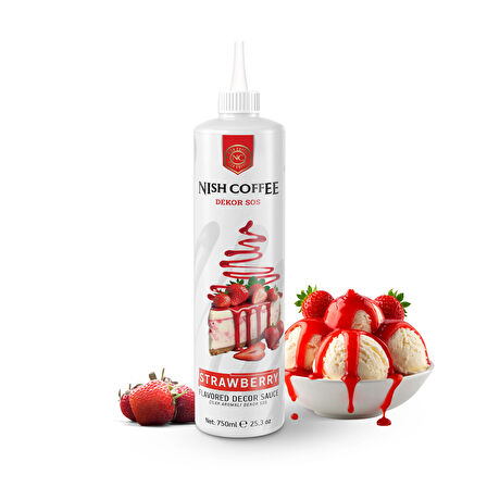 Nish Çilek Aromalı Dekor Sos 750 GR 