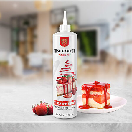 Nish Çilek Aromalı Dekor Sos 750 GR 