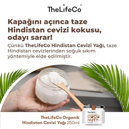 TheLifeCo Organik Hindistan Cevizi Yağı 250 Ml