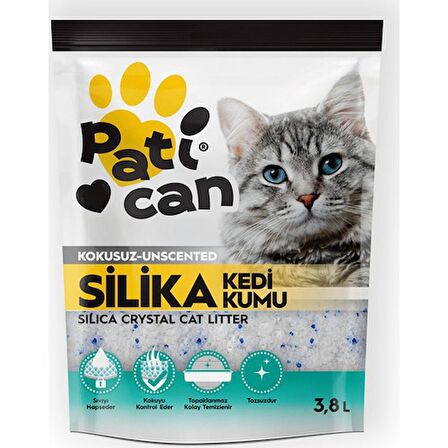 PATİCAN SİLİKA KRİSTAL KEDİ KUMU 3.8 LT