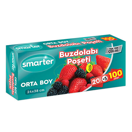 Smarter 5x20'li Orta Boy Buzdolabı Poşeti