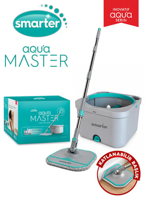 SMARTER AQUA MASTER TEMİZ & KİRLİ SUYU AYIRMA ÖZELLİĞİ OTOMATİK TEMİZLİK SETİ MOP PASPAS 