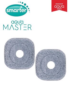 SMARTER AQUA MASTER 2 YEDEK MOP TEMİZ & KİRLİ SUYU AYIRMA ÖZELLİĞİ OTOMATİK TEMİZLİK SETİ MOP PASPAS 