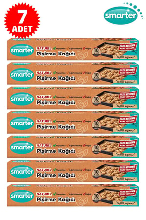 SMARTER Naturel Ağartılmamış 7 Paket Yağlı Pişirme Kağıdı 10 Lu X 7