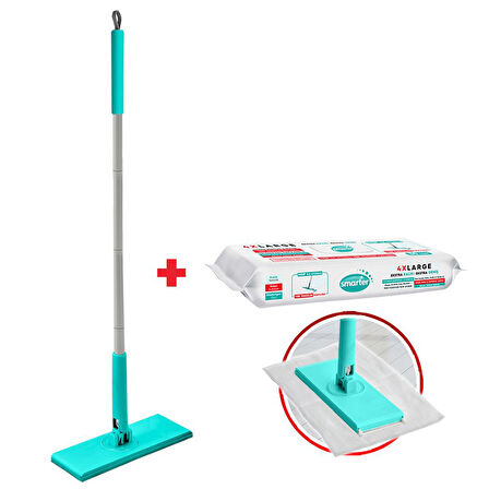 SMARTER ŞİP ŞAK MOP + YER HAVLUSU OTOMATİK EL DEĞMEDEN TÜM BEZLERLE UYUMLU TEMİZLİK SETİ PASPAS