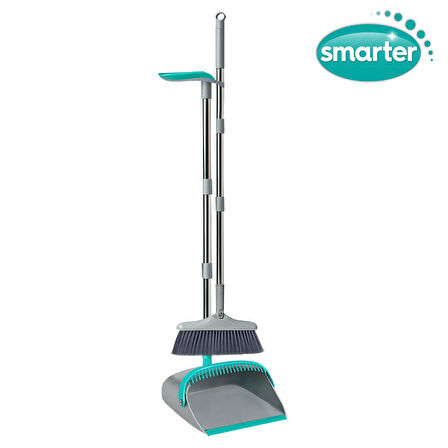 SMARTER Premium Katlanır Faraşlı Süpürge Çelik Saplı