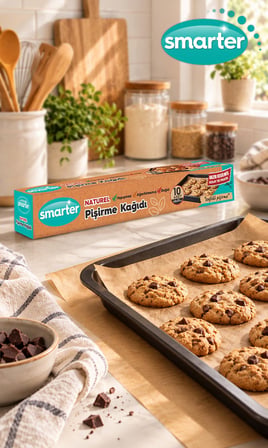 SMARTER Naturel Ağartılmamış 2 Paket Yağlı Pişirme Kağıdı 10x2