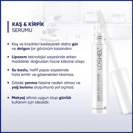 LOSHEL KAŞ KİRPİK SERUMU 5 ML LİPOZOMAL EFFECK