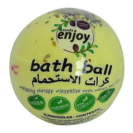 Papatyalı El Yapımı Banyo Bombası Banyo Topu Sarı 90-120 Gr