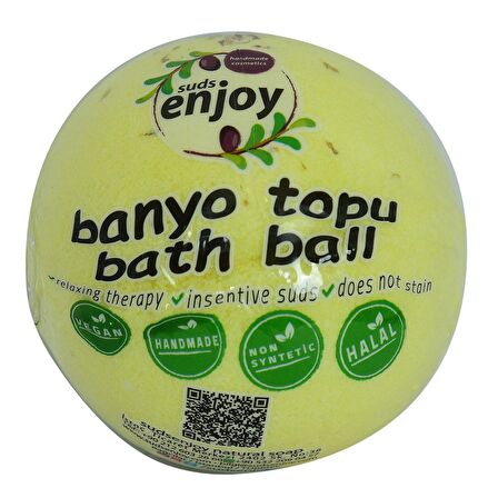 Papatyalı El Yapımı Banyo Bombası Banyo Topu Sarı 90-120 Gr