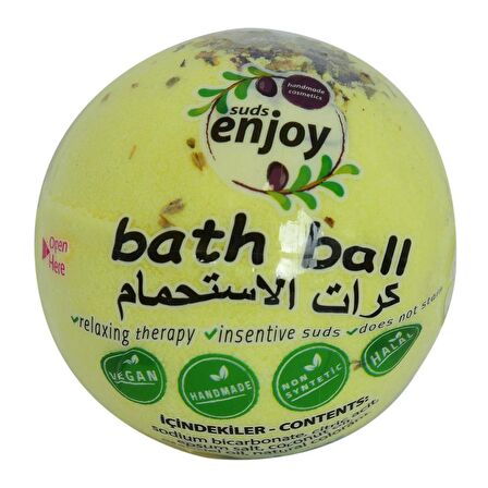 Enjoy Papatyalı El Yapımı Banyo Bombası Banyo Topu Sarı 100Gr