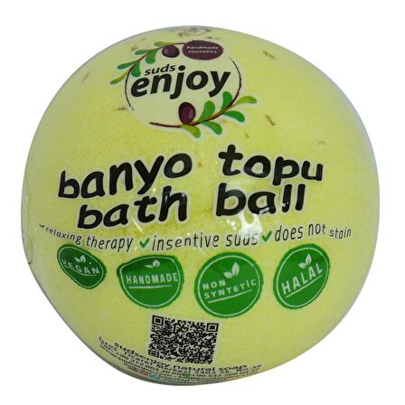 Enjoy Papatyalı El Yapımı Banyo Bombası Banyo Topu Sarı 100Gr