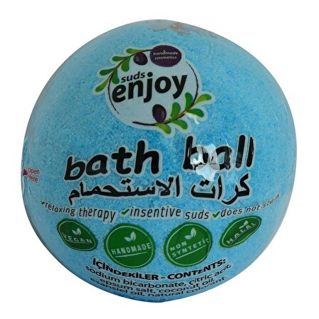 Himalaya Tuzlu El Yapımı Banyo Bombası Banyo Topu Mavi 90-120 Gr