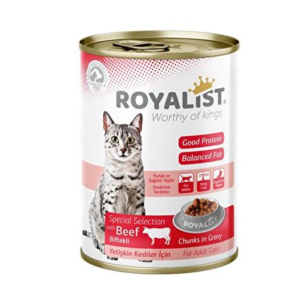 Royalist Sığır Etli Gravy Konserve Yetişkin Kedi Maması 400 Gr