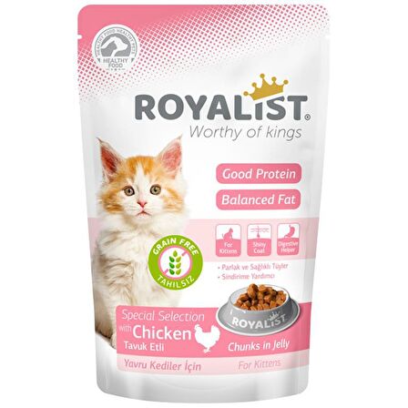 Royalist Tavuk Etli Jelly Konserve Yavru Kedi Maması 85 Gr