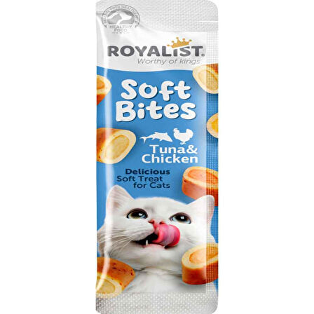 Royalist Kedi Ödülü Soft Bites Tuna Balıklı Tavuklu 10 Gr